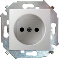 Розетка 1-м СП Simon 15 16А IP20 250В без заземл. винтов. клеммы механизм бел. Simon 1591431-030 - фото 2