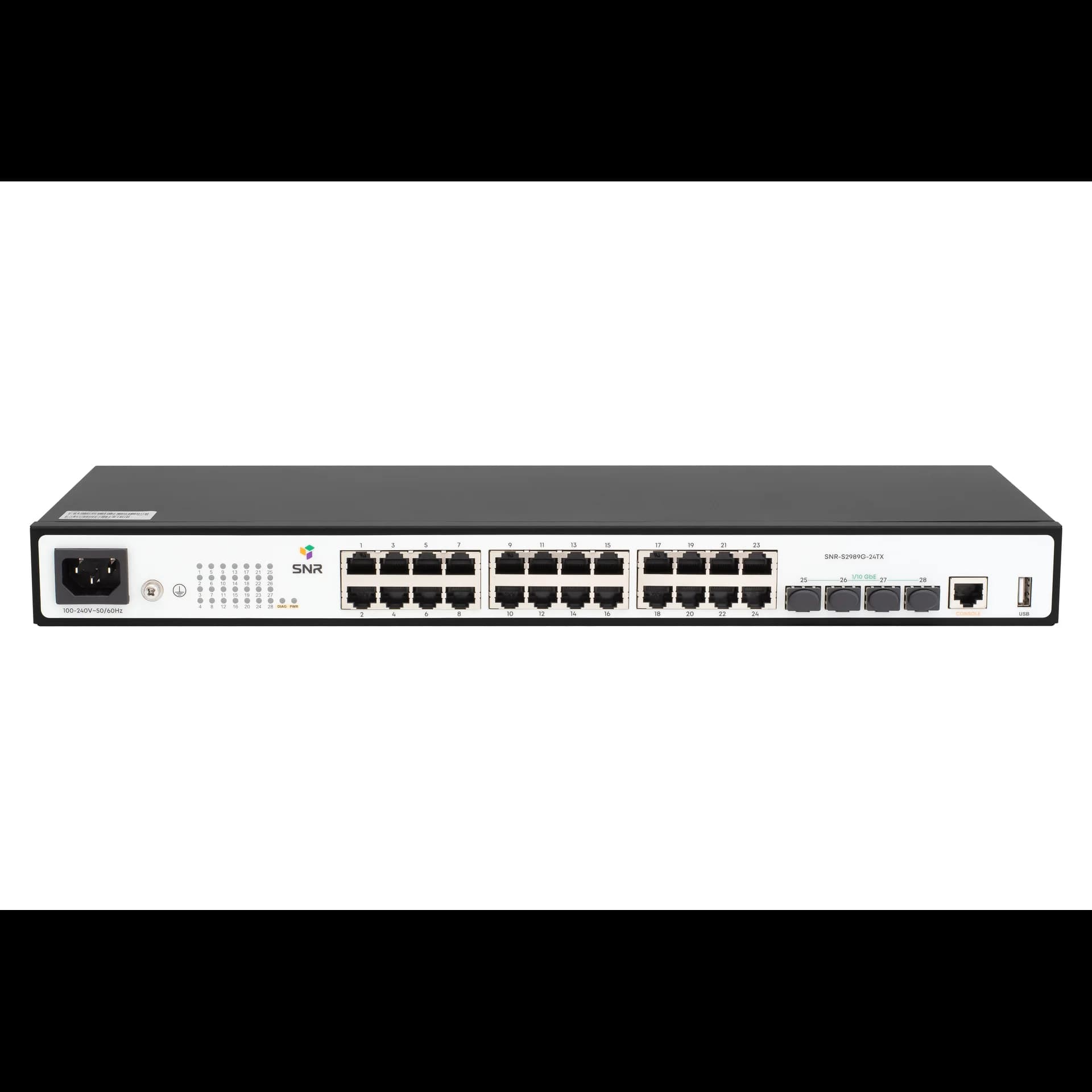 SNR SNR-S2989G-24TX Управляемый коммутатор уровня 2, 24 порта 10/100/1000Base-T, 4 порта 1/10G SFP+
