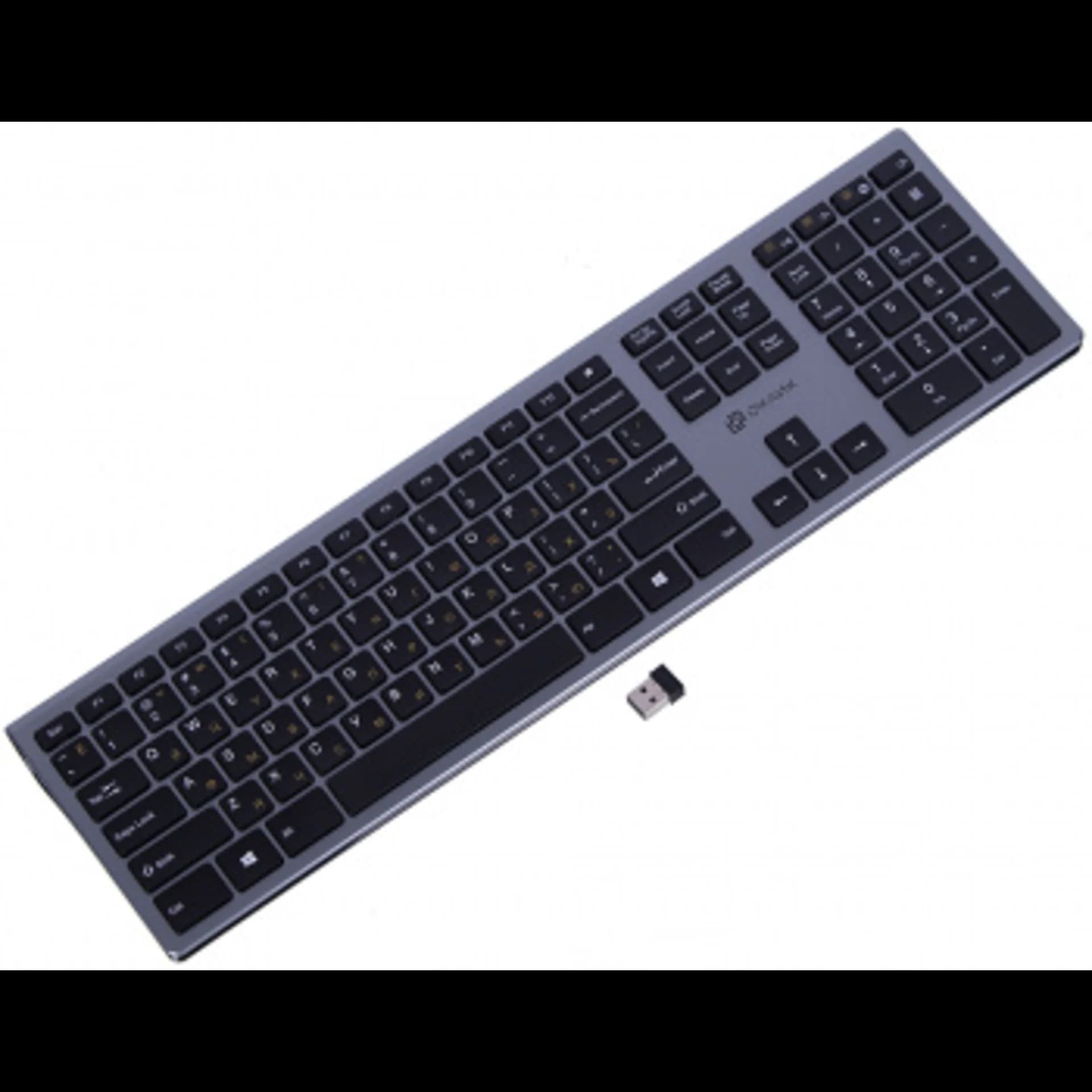 Клавиатура Оклик 890S серый USB беспроводная slim