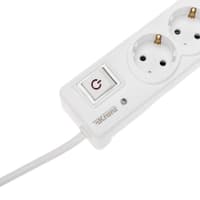 Kranz (13-4700) Фильтр сетевой 5 гнезд, 3м, 3х1,5мм?, с автовыкл, 2 USB, белый - фото 3