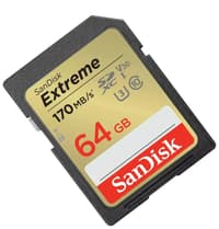 SecureDigital 64GB Sandisk Extreme SDXC Card 170MB/s CL10 V30 UHS-I U3 - фото 2
