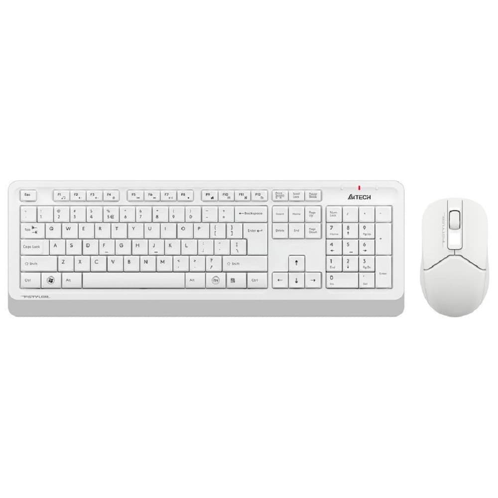 Клавиатура + мышь A4Tech Fstyler FG1012 клав:белый мышь:белый USB беспроводная Multimedia [1599042]