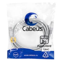 Cabeus PC-FTP-RJ45-Cat.5e-3m Патч-корд F/UTP, категория 5е, 2xRJ45/8p8c, экранированный, серый, PVC, 3м - фото 1