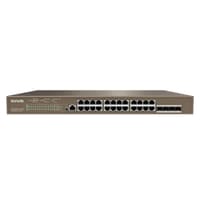 TENDA TEG5328P-24-410W Коммутатор L3 управляемый в стойку PoE 24-Ports 10/100/1000 Base-T + 4-Ports 1000 Base-X SFP (PoE бюджет 370W) - фото 1