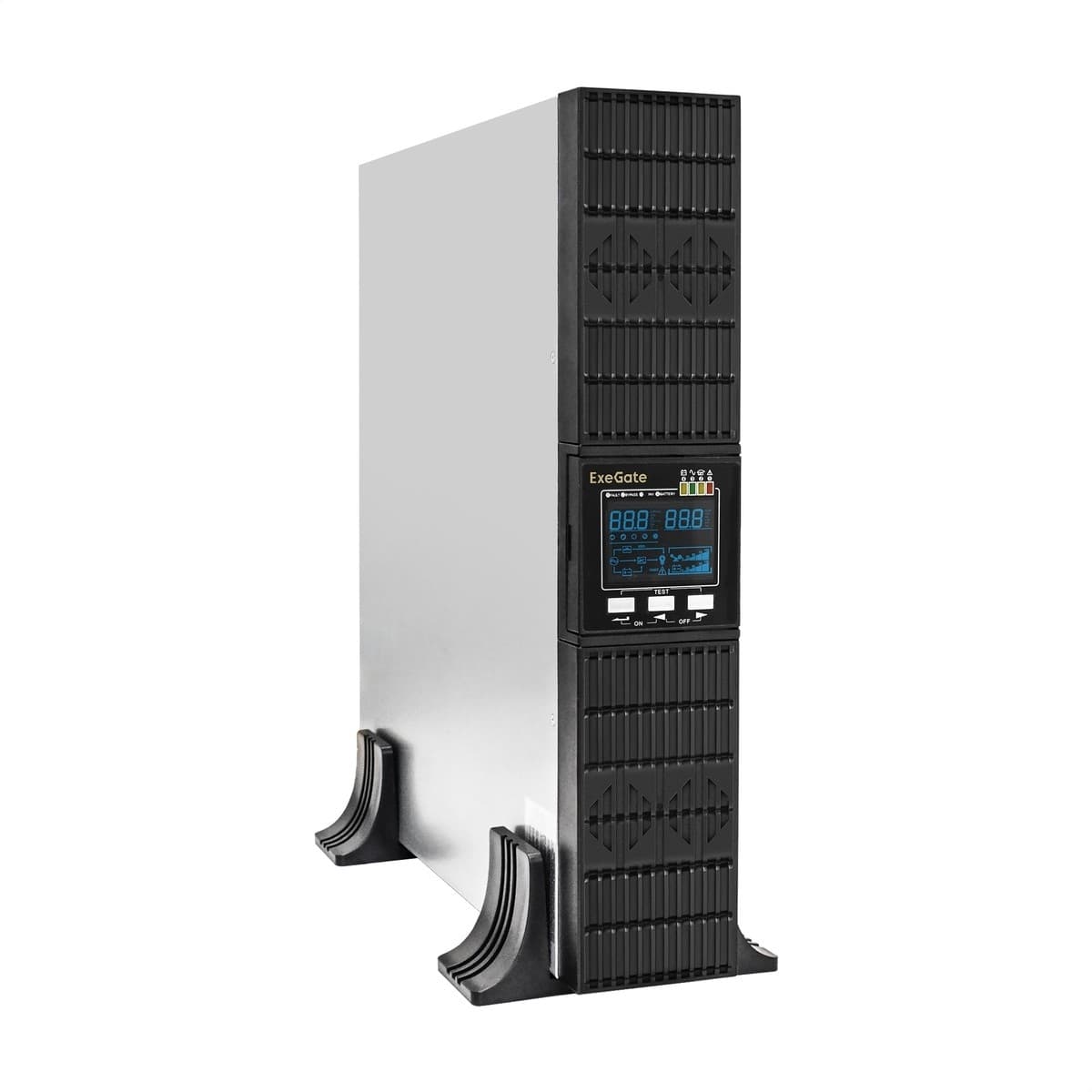 Exegate EP285647RUS ИБП On-line ExeGate PowerExpert ULS-2000.LCD.AVR.C13.USB.RS232.SNMP.2U <2000VA/2000W, On-Line, PF=1, LCD, 6*IEC-C13, RS232, USB, SNMP-slot, Rackmount 2U/Tower, Black>