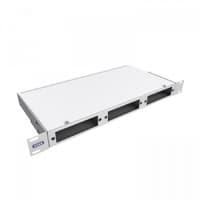 NTSS Кросс NTSS оптический 19'' укомплектованный 1U, 4 порта ST/UPC, 50/125 мкм (планки, сплайс-кассета, пигтейлы, КДЗС, адаптеры) серый RAL 7035 NTSS-RFOB-1U-4-ST/U-50-SP1.5G2AY - фото 1