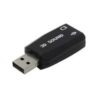ORIENT Адаптер AU-01N, USB to Audio, 2 x jack 3.5 mm для подключения гарнитуры к порту USB, черный - фото 1