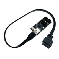 Espada Переходник разветвитель с материнской платы 20 pin на 2 х 20 Pin, чипсет GL3510, доп.питание, USB 3.2 Gen 1 (USB3.0) (EiD202M) - фото 3