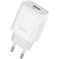 HOCO Зарядное устройство Hoco 18Вт, 3А, QC3.0, 1xUSB + кабель USB/Type-C, CS12A, белый, блистер - фото 1