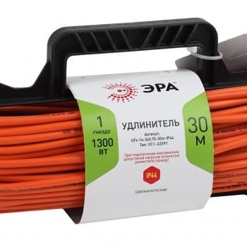 Удлинитель силовой ЭРА UFx-1e-3x0.75-30m-IP44 на рамке c/з 1 гн 30 м ПВС 3x0.75 (6/108)