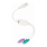 VCOM VUS7057 Кабель-адаптер USB A->2xPS/2 (адаптер для подключения PS/2 клавиатуры и мыши к USB порту) - фото 1