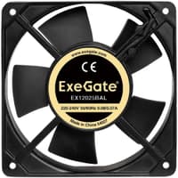 Exegate EX289013RUS Вентилятор 220В ExeGate EX12025BAL (120x120x25 мм, 2-Ball (двойной шарикоподшипник), подводящий провод 30 см, 22000RPM, 33dBA) - фото 2