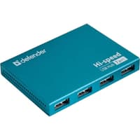 DEFENDER USB (QUADRO) SEPTIMA SLIM USB 2.0, 7 порта, (с адап. 2А) - фото 1