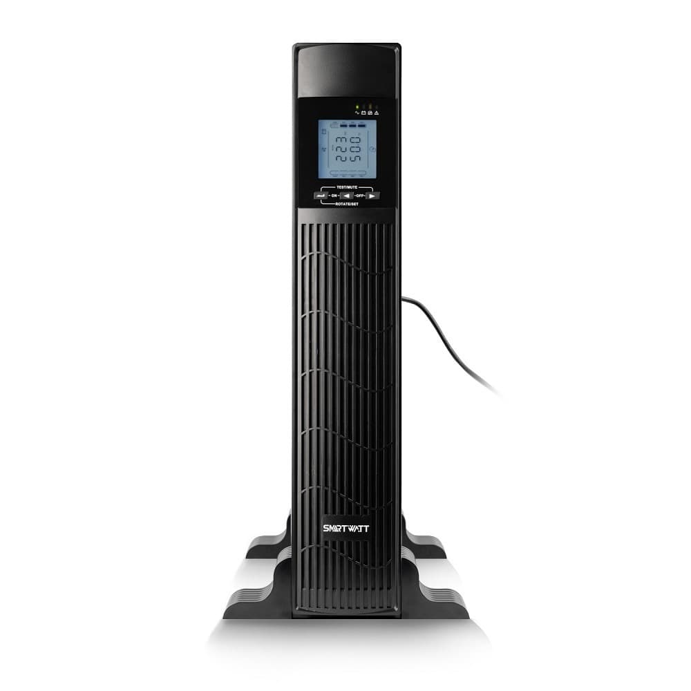SMARTWATT UPS DATA 1.5kVA {линейно-интерактивный SIN, мощность 1500/1200 ВА/Вт, стоечный/напольный, LCD дисплей, IEC C13 - 3 шт., Shuko CEE7/4 - 3 шт}