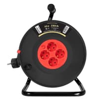 Exegate EX295741RUS Удлинитель на катушке ExeGate industrial ECS-10-3-50 (4 евророзетки с заземлением, IP20, 50м, защита от детей, защита от перегрузки, 3х1,0мм2, 10А/2.3кВт) - фото 2