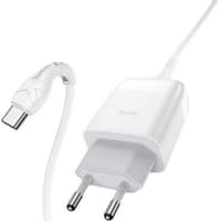 HOCO Зарядное устройство Hoco 18Вт, 3А, QC3.0, 1xUSB + кабель USB/Type-C, CS12A, белый, блистер - фото 2