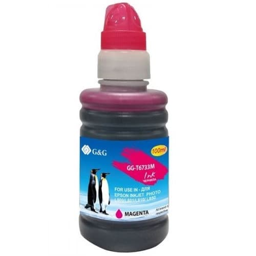Чернила G&G GG-T6733M пурпурный100мл для Epson L800, L805, L810, L850