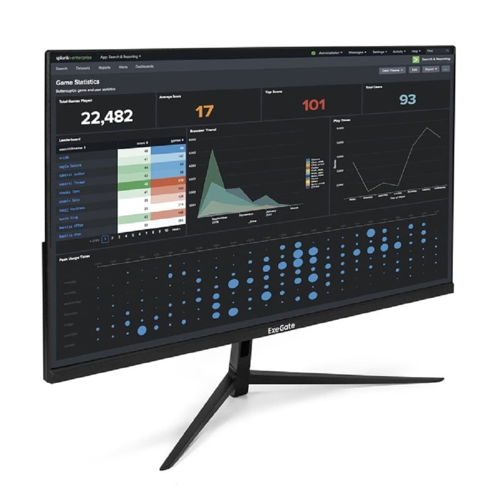 LCD ExeGate 27" EH2707A SuperView {IPS 1920x1080 100hz 5ms 16:9 250cd 1300:1 178/178 D-Sub HDMI DisplayPort VESA} [EX298354RUS]