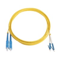 Hyperline FC-D2-9-LC/­UR-SC/­UR-H-3M-LSZH-YL Патч-корд волоконно-оптический (шнур) SM 9/­125 (OS2), LC/­UPC-SC/­UPC, duplex, LSZH, 3 м - фото 1