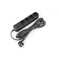 PowerCube Удлинитель (PC-1B-3M) 3.0м, 4 розетки, 10А, без выключателя, черный графит - фото 3