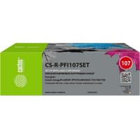 Картридж перезаправляемый струйный Cactus CS-R-PFI107SET набор 5шт.упак. для Canon imageProGRAF iPF670/680/685/770/780/785 без чипа - фото 1