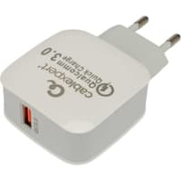 Cablexpert Зарядное устройство MP3A-PC-40 18Вт, 3А, QC3.0, 1xUSB, белый, пакет - фото 1