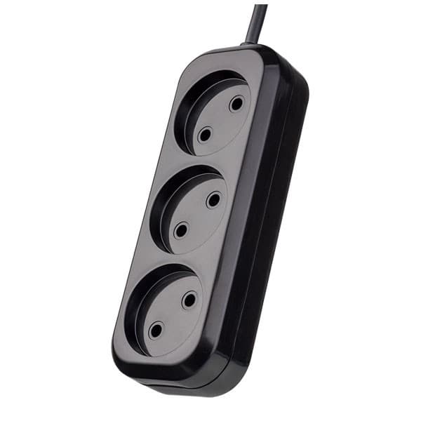 Perfeo Сетевой удлинитель без заземления "RU POWER", PF_B4068 (7,0м, 3 розетки, чёрный (Р16-012))