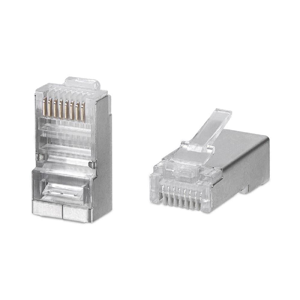 Cabeus 8P8C-SH-FC Коннектор RJ-45 быстрой установки под витую пару, категория 5e, экранированный, универсальный (для одножильного и многожильного кабеля) для проводников с толщиной по изоляции до 1,05