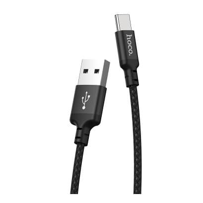 HOCO HC-62929 X14/ USB кабель Type-C/ 2m/ 1.7A/ Нейлон/ Black