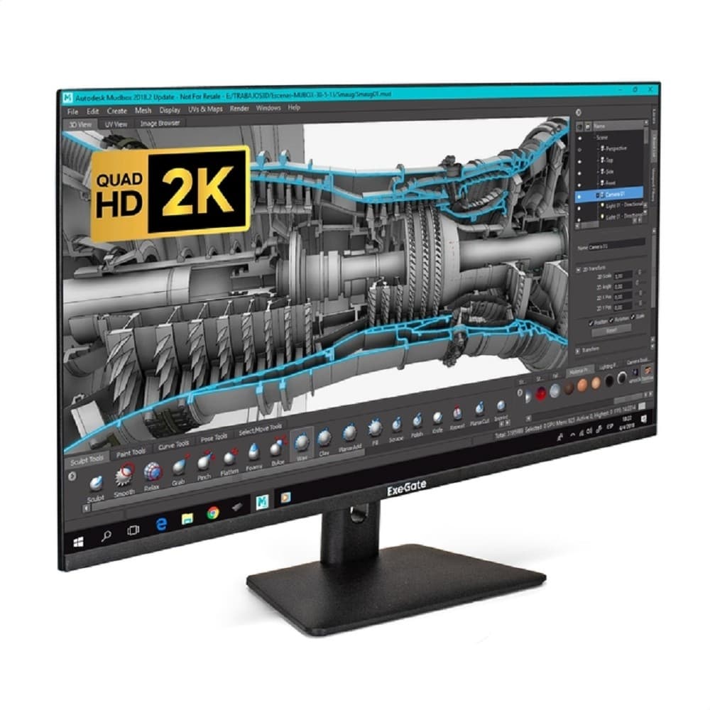 Повреждение упаковки LCD ExeGate 31.5" ES3207CA SmartView {IPS 2560x1440 75Hz 1ms 250cd 1000:1 178/178 HDMI DisplayPort USB VESA} [EX297504RUS]