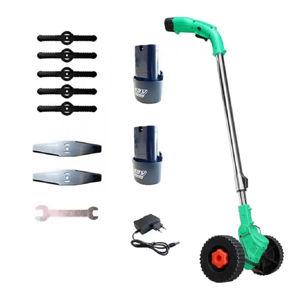 Триммер-газонокосилка аккумуляторный ZITREK GreenCut 12 Pro (12В, Li-ion аккумулятор 2шт, колеса)