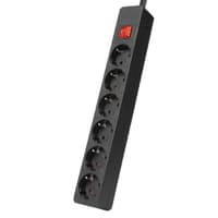 Filum Сетевой фильтр FL-SP6-1.8M-16, 4000 Вт., 6 розеток, защитные шторки, шнур 1.8 м., черный - фото 1