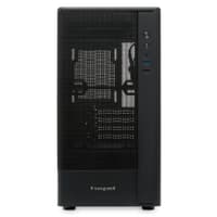 Корпус без блока питания/ Case HSPD M332, Mesh Mini-tower, Black, TG, 0.4 SPCC, no fans, mATX, mITX, 160/285/170mm, 1x2.5", 1x3.5", 4xPCI, 1xUSB-A 3.0, 1xUSB-A 1.0, 387x197x325mm - фото 2