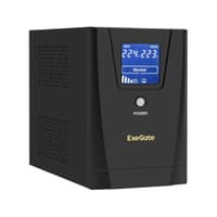 Exegate EP285500RUS ИБП ExeGate SpecialPro Smart LLB-1500.LCD.AVR.C13.RJ.USB <1500VA/950W, LCD, AVR, 6*IEC-C13, RJ45/11, USB, Black> - фото 1