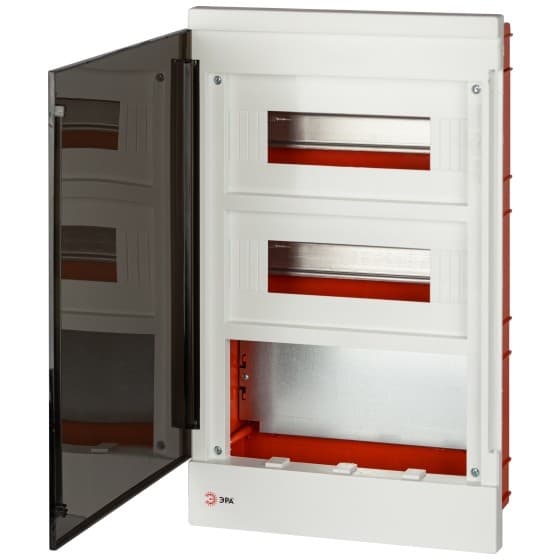 ЭРА Б0059317 Щит распределительный со слаботочным отсеком MultiBox bs-24f встраиваемый пластиковый 24 модуля IP40