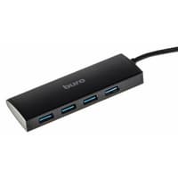 Хаб (разветвитель) BURO BU-HUB4-0.5-U3.0, черный - фото 1