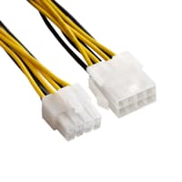 Exegate EX294790RUS Удлинитель кабеля питания материнской платы +12V ExeGate EX-EXT-8M8F-0.5 (8pin EPS12V M/8pin EPS12V F, 0,5м) - фото 2