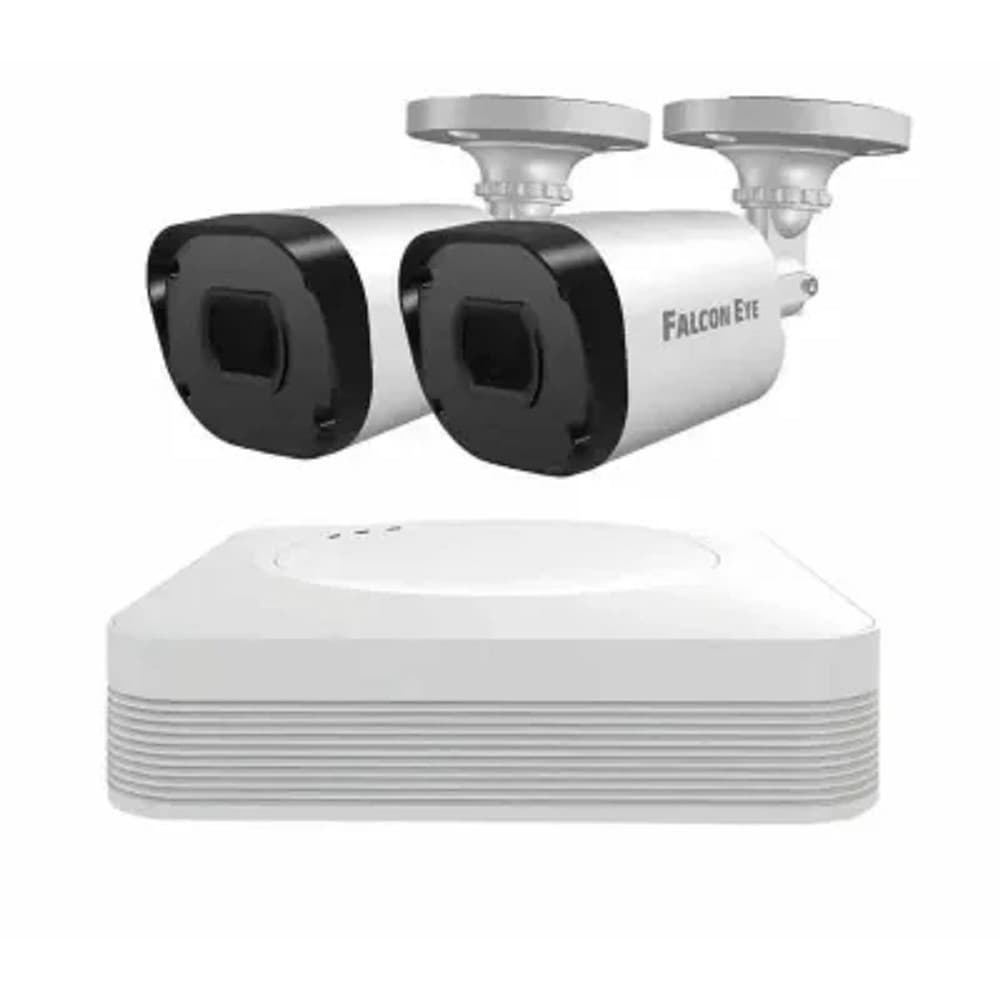 Комплект видеонаблюдения Falcon Eye FE-104MHD KIT Light SMART  4-х канальный гибридный {(AHD,TVI,CVI,IP,CVBS) регистратор; Видеовыходы: VGA;HDMI; Видеовходы: 4xBNC}