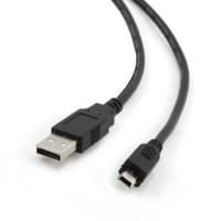 Bion Кабель интерфейсный USB 2.0 AM/miniBM 5P, позолоченные контакты, ферритовые кольца, 1.8 м, черный [BXP-CCP-USB2-AM5P-018] - фото 1