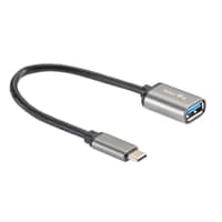 Telecom TC409M Кабель-адаптер Type-Cm --> USB 3.0 Af , OTG, 1,5A , 5,0Gbps , Alum grey 0,2m Telecom (TC409M) [6926123467206] - фото 1