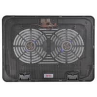 BURO Подставка для ноутбука 15.6"355x255x30mm 2xUSB 2x 140mmFAN 657г металлическая сетка/пластик черный (BU-LCP156-B214H) - фото 1