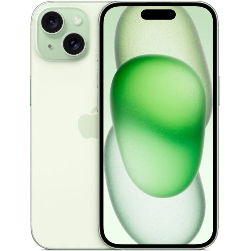 Apple iPhone 15 128Gb Green 3G 4G 1Sim 6.1" iOS 17 802.11 a/b/g/n/ac/ax NFC GPS A3090 MTP53HN/A ИНДИЯ