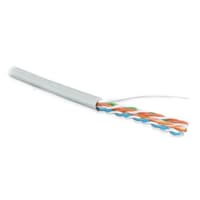 Кабель информационный Hyperline UUTP4R-C5E-S24-IN-LSZH-GY-305 кат.5E UTP 4 пары 24AWG LSZH внутренний 305м серый - фото 1