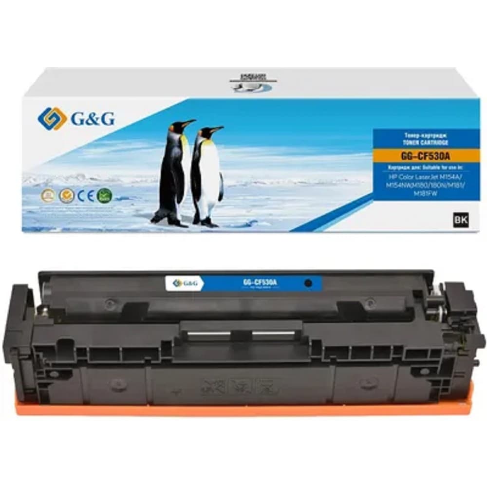 Картридж G&G,GG-CF530A аналог HP CF530A/205A черный 1.1k с чипом