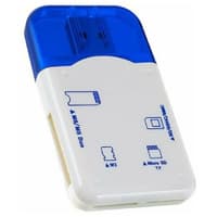 Perfeo Card Reader SD/MMC+Micro SD+MS+M2, (PF-VI-R010 Blue) синий (PF_4257) - фото 2