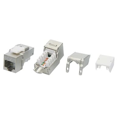 Модуль Hyperline KJ9-8P8C-C5E-90-SH-F-WH информ. KeystoneRJ45 кат.5E FTP стальной (упак.:1шт)