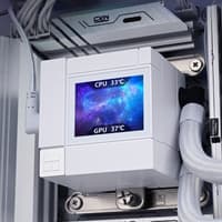 Система жидкостного охлаждения/ Water Cooling System Thermalright Core Matrix 240 Vision (240mm, LED, White, ARGB/ Fans: 2x120mm, 68.9CFM, 28.2dBA, 2000RPM/ Pump height 64.4mm, Rad thickness 27mm/ S: 1700, 1200, 1851, 115X, AM5, AM4) - фото 16
