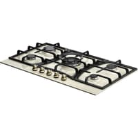 Варочная поверхность Kuppersberg/ KITCHEN RETAIL / Варочная поверхность Kuppersberg, газ, Classic, 86 см, автоматический электроподжиг, газ-контроль, форсунки под сжиженный газ, SABAF конфорки, чугунные решетки, WOK подставка, цвет бежевый, цвет фурнитуры бронзовый - фото 4