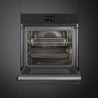 Духовой шкаф Smeg/ Духовой шкаф Smeg, 11 функций, СВЧ, пар, очистка паром, дисплей, сенсорное управление, термощуп, таймер, 4 стекла в дверце, полезный объем 68 л, цвет черный - фото 4