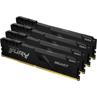 Оперативная память 32GB DDR4 3200MHz Kingston Fury Beast Black (KF432C16BBK4/32) (4x8GB KIT) - фото 2